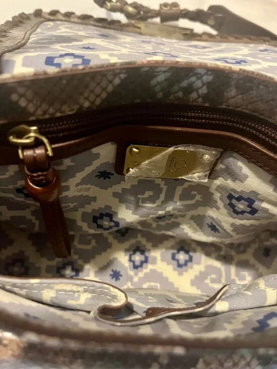 RAFE New York Snakeskin Embossed Leather Whipstitch Crossbody Bag - Picture 16 of 16